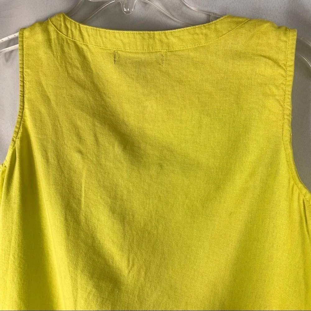 Ellen Tracy sleeveless high/low tunic with chest pockets Sz SS